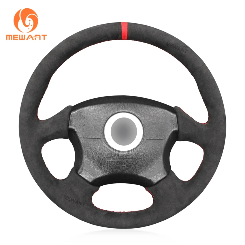 

MEWANT Black Alcantara Car Steering Wheel Cover for Subaru Impreza WRX STI 1999 2000 2001 2002 2003 2004