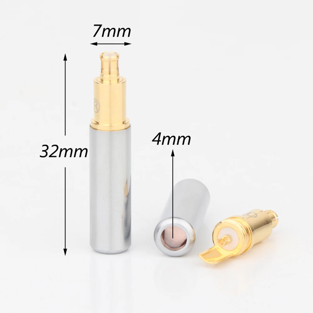 Pair Preffair 24K Gold Plated Male headphone Pin for DIY TH-ADX5000 ATH MSR7b 770H 990H A2DC AP2000Ti headset linker Adapter