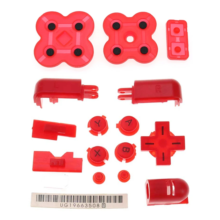 JCD dla NDS Lite zamiennik A B X Y L R D przycisk krzyżowy dla NDSL pełny zestaw przycisków i gumy przewodzącej