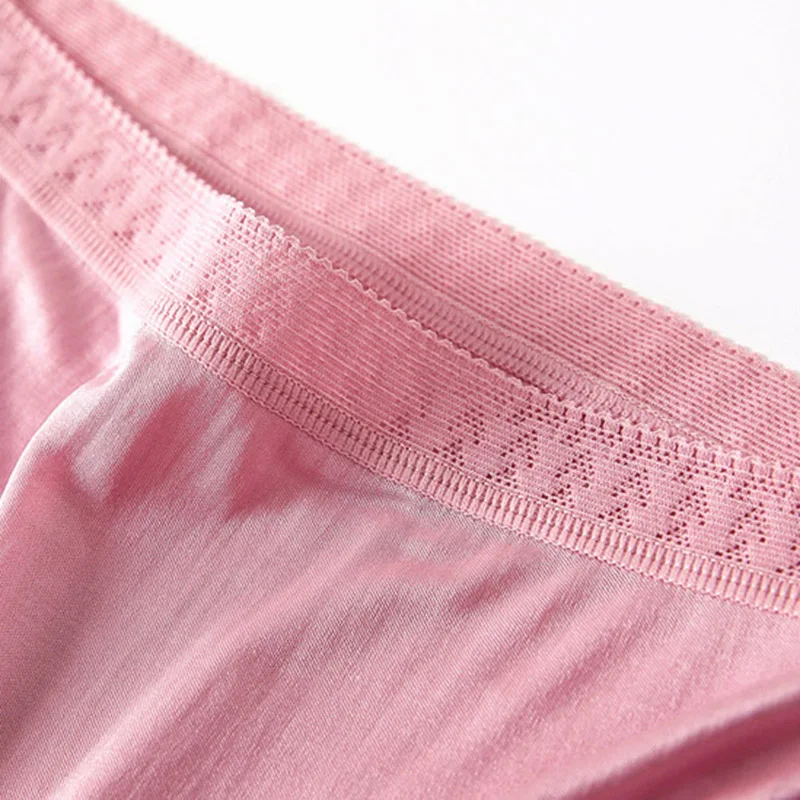 Women Panties Natural silk high waist Briefs big plus size woman panties Underwear women transparent seamless panty