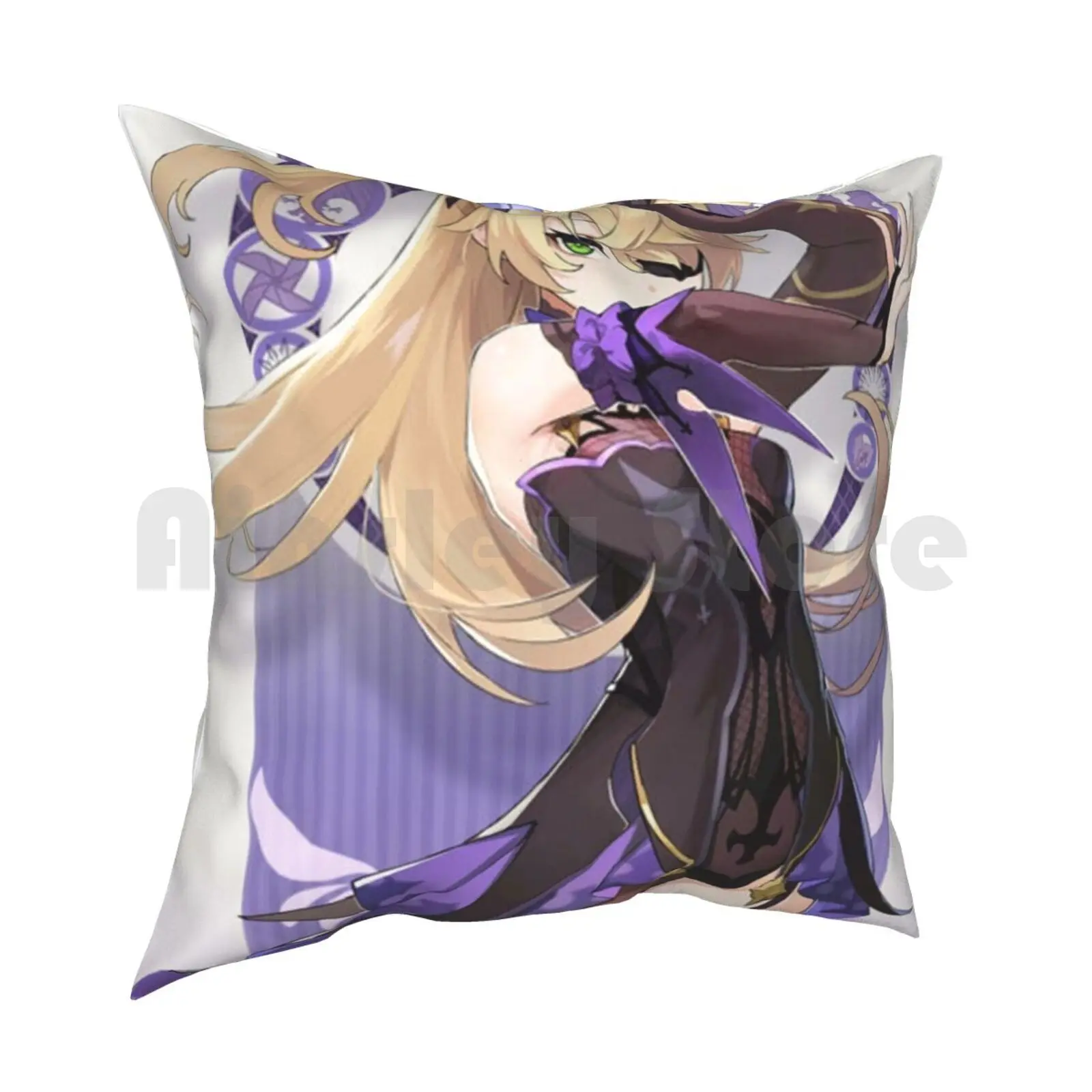 Fischl Genshin Impact Pillow Case Printed Home Soft Throw Pillow Genshin Impact Genshin Impact Game Paimon Genshin