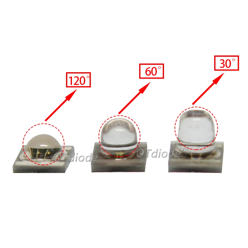 10pcs 3W 3535  Infrared IR 850NM 30/60/120 degree High Power LED Diode for IR Cam/Security /Industrial facility applications