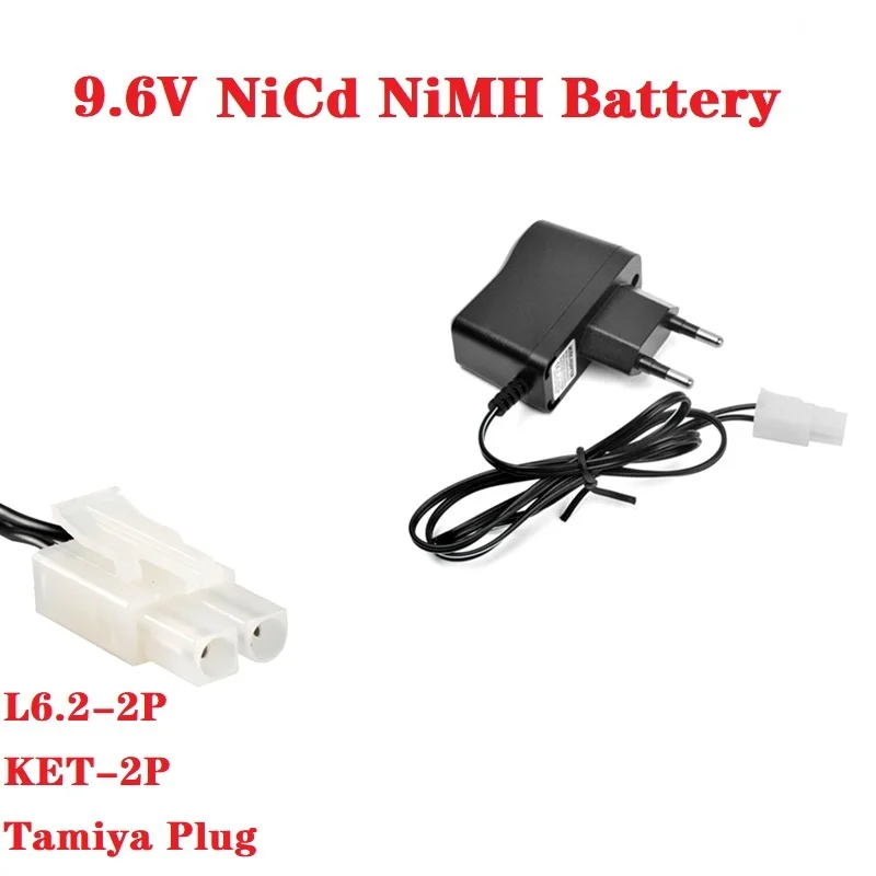 (Tamiya KET-2P Plug) 2.4V 3.6V 4.8V 6.0V 7.2V 8.4V 9.6V NiCd NiMH ที่ชาร์จแบตเตอรี่ RC หุ่นยนต์ของเล่นรถถังเรือปืน Charger