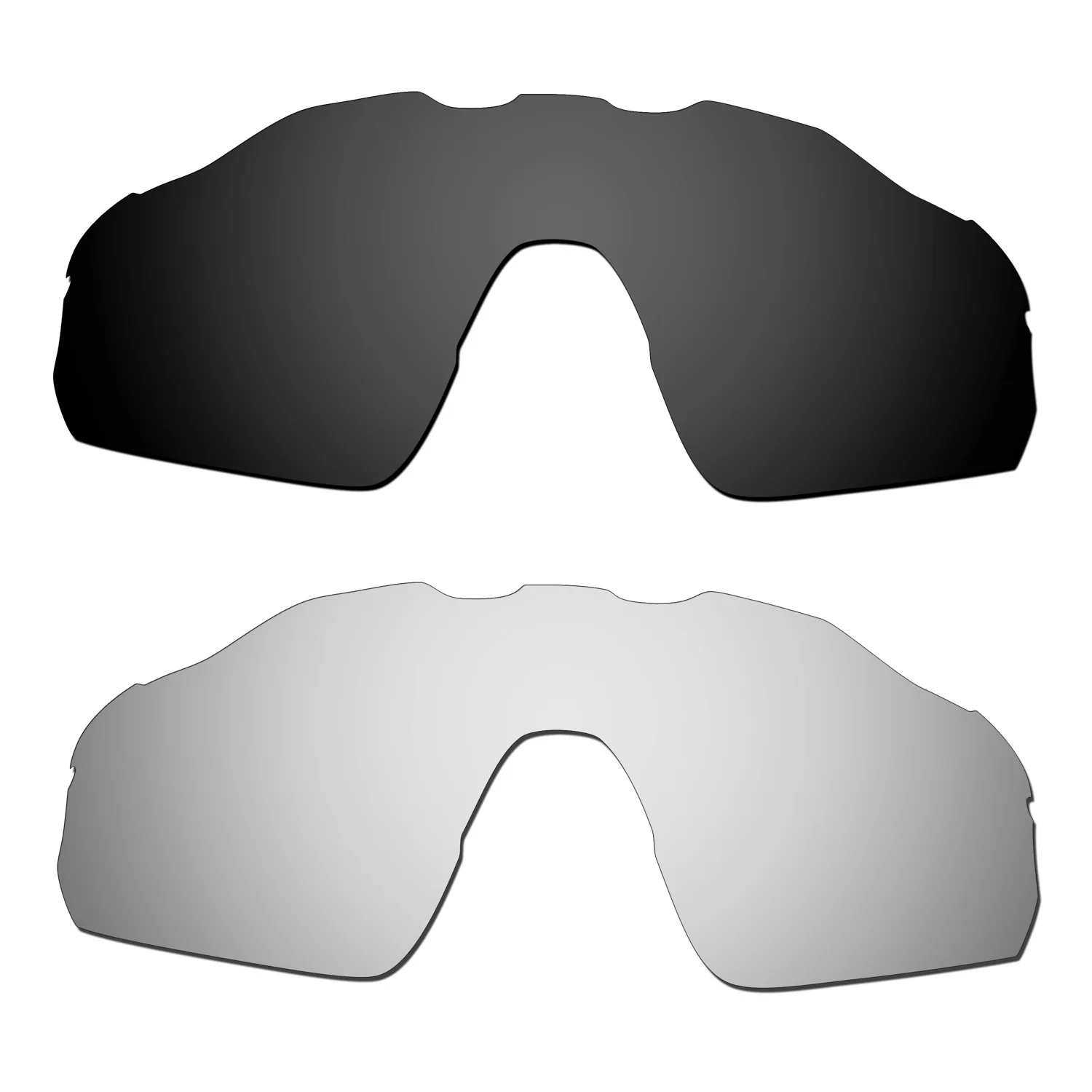 

HKUCO Polarized Replacement Lenses For Radar EV Pitch Sunglasses Black/Silver 2 Pairs