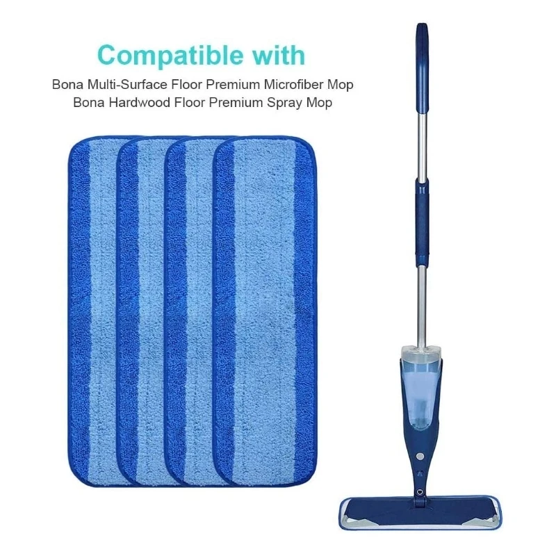 Microfiber Spray Mop หัวเปลี่ยนสำหรับ Bona ไม้เนื้อแข็งชั้นสเปรย์ Mop เปียก/แห้ง Mopping แผ่นทำความสะอาด1Pcs