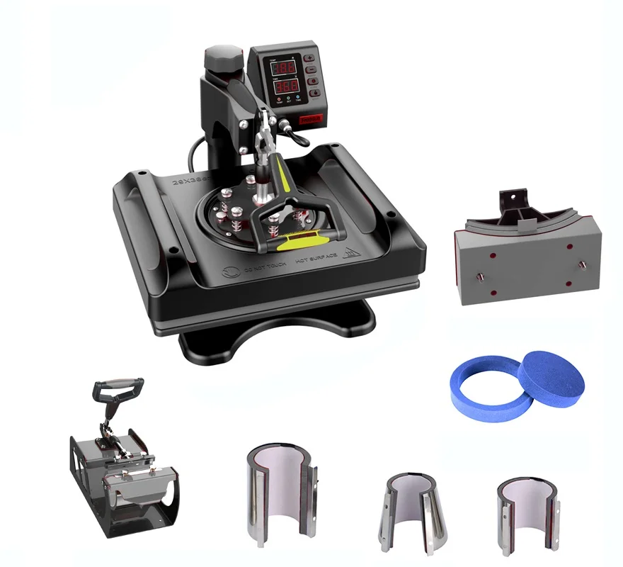 FreeSUB 5 in 1 Combo Heat Press Machine Cap Sublimation machine T-Shirt printing machine P8001-5