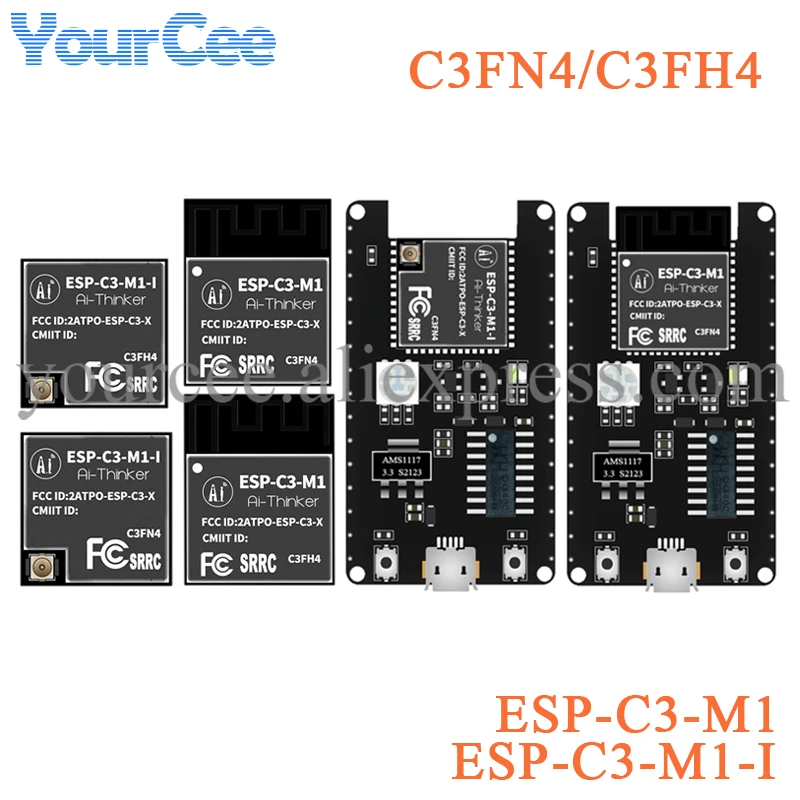 ESP-C3-M1 ESP-C3-M1-I WiFi Wireless Module ESP32 ESP-C3-M1-I-Kit Development Board C3FN4 C3FH4