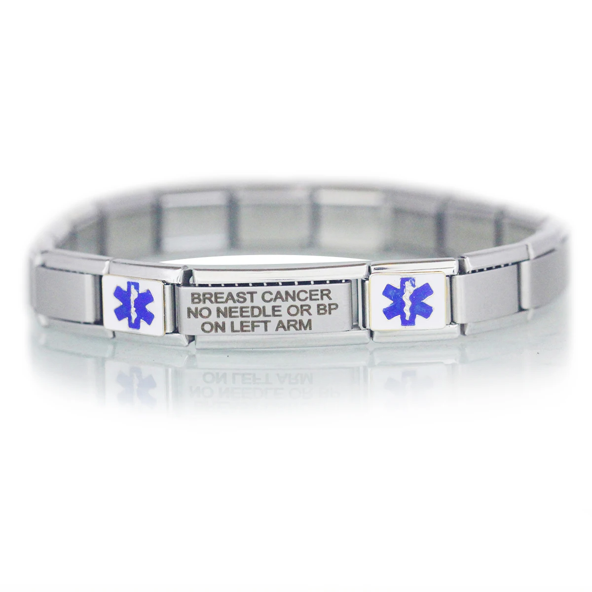 Wholesale Customize 9mm Links Superlink Medical Alert Custom Disease Name Italian Charms Bracelet Fit Zoppini Boxer