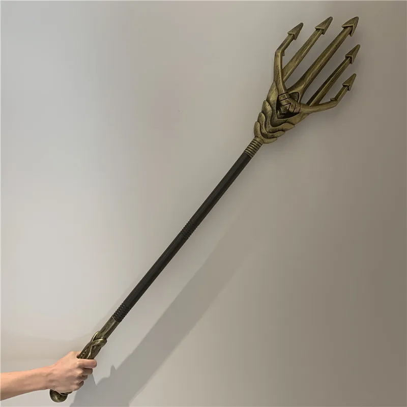 Grande 146cm Trident película Dios del mar Cosplay leyenda tenedor juguete de plástico arma espada regalo adulto chico Retro longitud Flexible Halloween