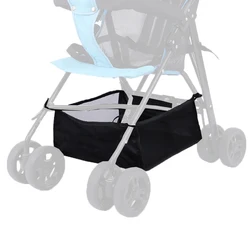 Carrinho de bebê Organizador Saco De Armazenamento, Fundo Do Pram, Transporte Portátil, Suporte de Copo para Buggy, Cesta Preta Pendurada, Acessórios