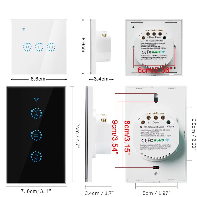 EWeLink WiFi interruttore cieco per tende intelligente per tapparelle motore elettrico Cutain tende motorizzate controllo vocale di Alexa