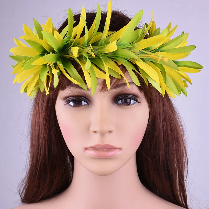 

Free Shipping HL0004B-1 50Pcs/lot 5Colors 50Cm Artificial Velvet Spider Lily Headband Tropical Hawaii Floral Headwear Wholesale