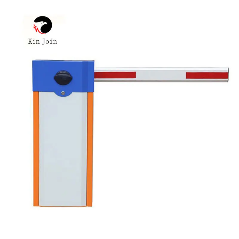 KinJoin automatic electric boom barrier gate car parking barrier 2 remote control with 3s opening time 4.5m telescopic arm