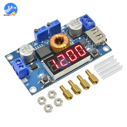 DC-DC 5A Digital LED Drive Lithum Battery Charger Module CC/CV USB Step Down Buck Converter With Voltmeter Ammeter