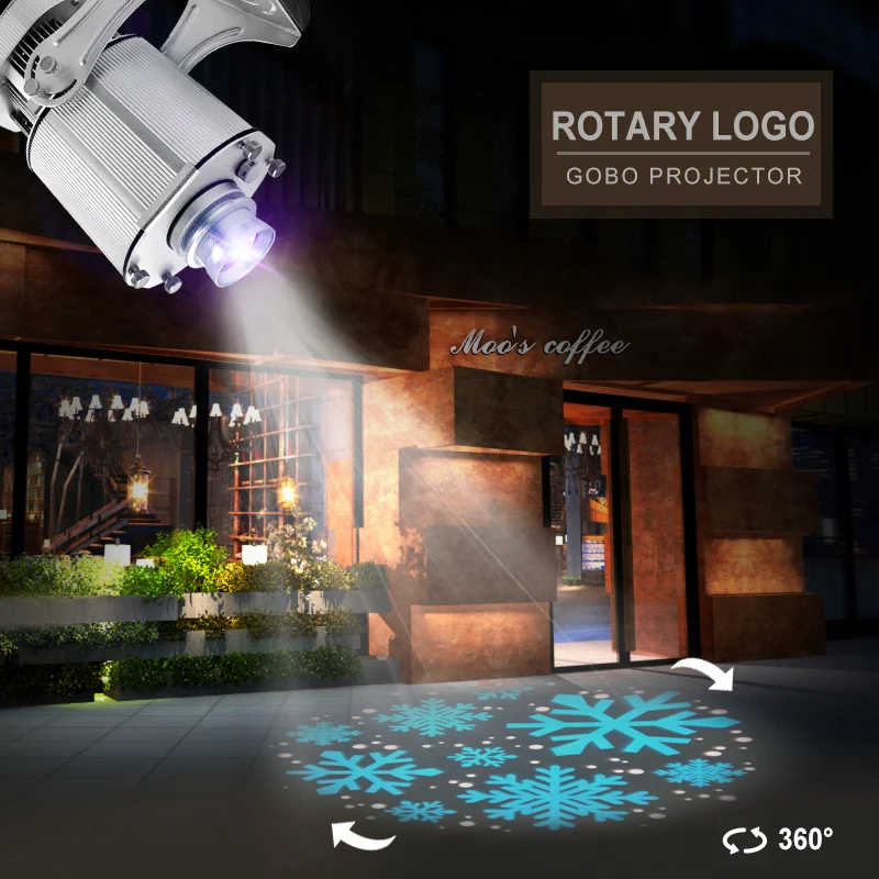 

LDLG 85W Street Projector Outdoor Static Rotary Gobo Light Advertising for the store Led Laser Logo Projector One Year Warranty