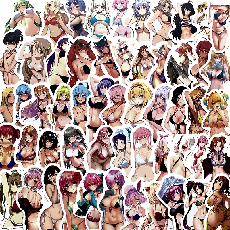 10/30/50/100PCS Anime Sexy Girls Adult Sticker For Waterproof Decal Laptop Motorcycle Luggage Snowboard Fridge Phone Car Sticker