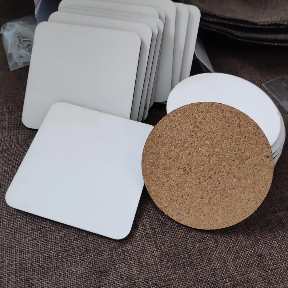 20pcs/lot DIY sublimation blank MDF Wooden coaster kitchen accessories mat cup bar mug drink pads