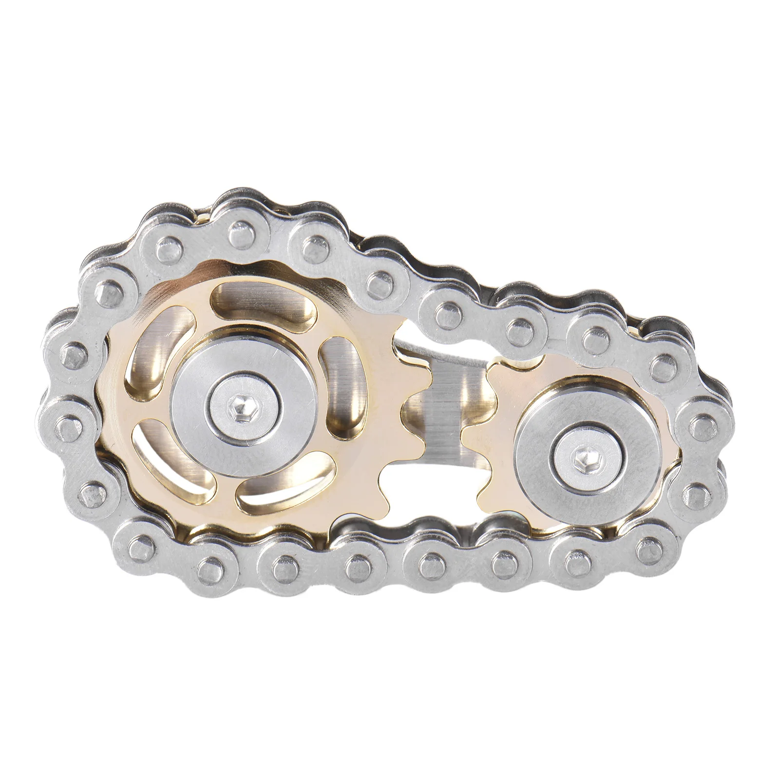 Stainless Steel Sprockets Flywheel Fingertip Gyro Sprockets Chains EDC Metal Toy Gear Gyro Drop Ship Sproket Roadbike Spinner