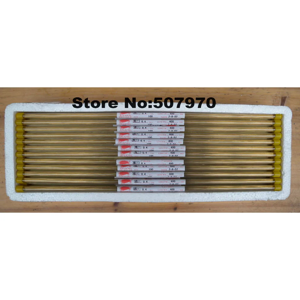 Ziyang Brass Electrode Tube OD0.4*400mm Single Hole ID0.15mm for EDM Drilling Hole Machine