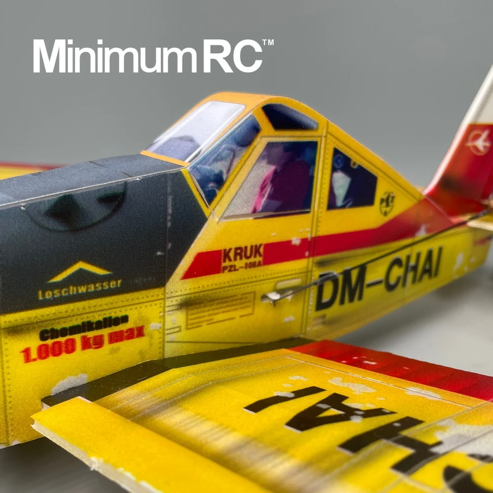 MinimumRC Pzl-106 Agricultural Aircraft 320mm Wingspan 4 Channel Fixed-wing RC Airplane Outdoor Toys For Children Kids Gifts