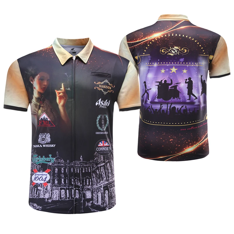 

Shooting Shirt Customizing Shoot Darts Men's T Shirt Sublimation Printing China OEM Manufacturer Design Your Own 100% Polyester