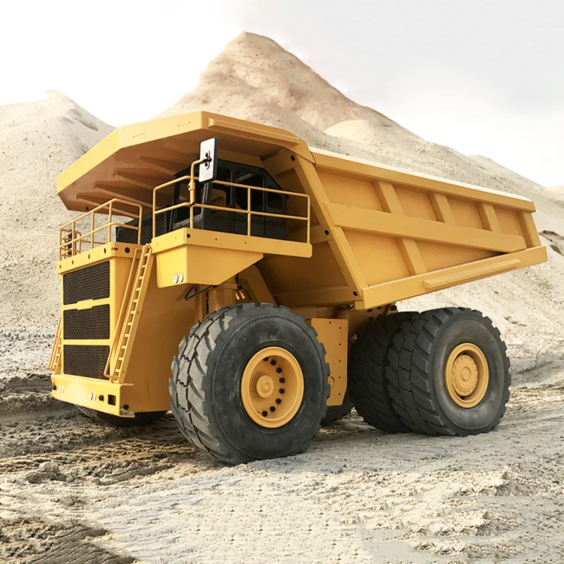 1/14  Remote Control Hydraulic Dump Truck Metal Model Giant Mining Truck Model