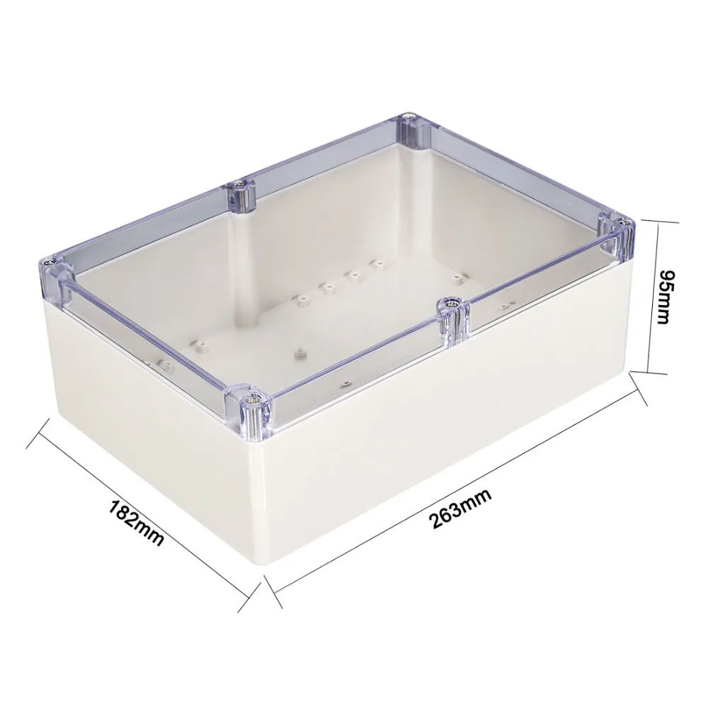 ABS Plastic Junction Box Dustproof Waterproof IP65 Electrical Enclosure Universal Project Enclosure PC Transparent clear cover