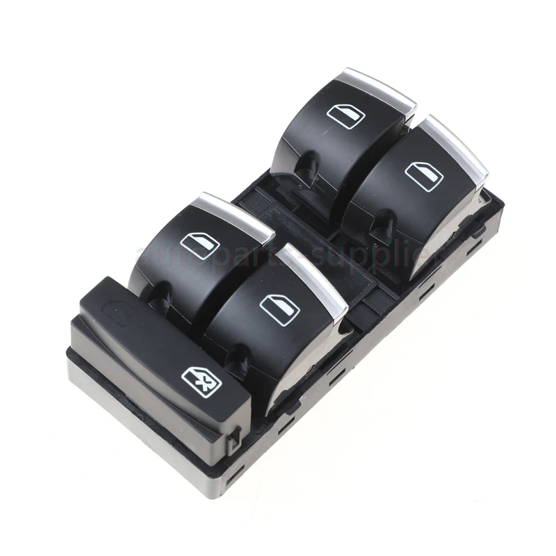 4F0959851H Chrome Master Window Switch Control Button For Audi A3 8P A6 S6 RS6 C6 Q7 2004 2005 2006 2007 2008 2009 2010 2011