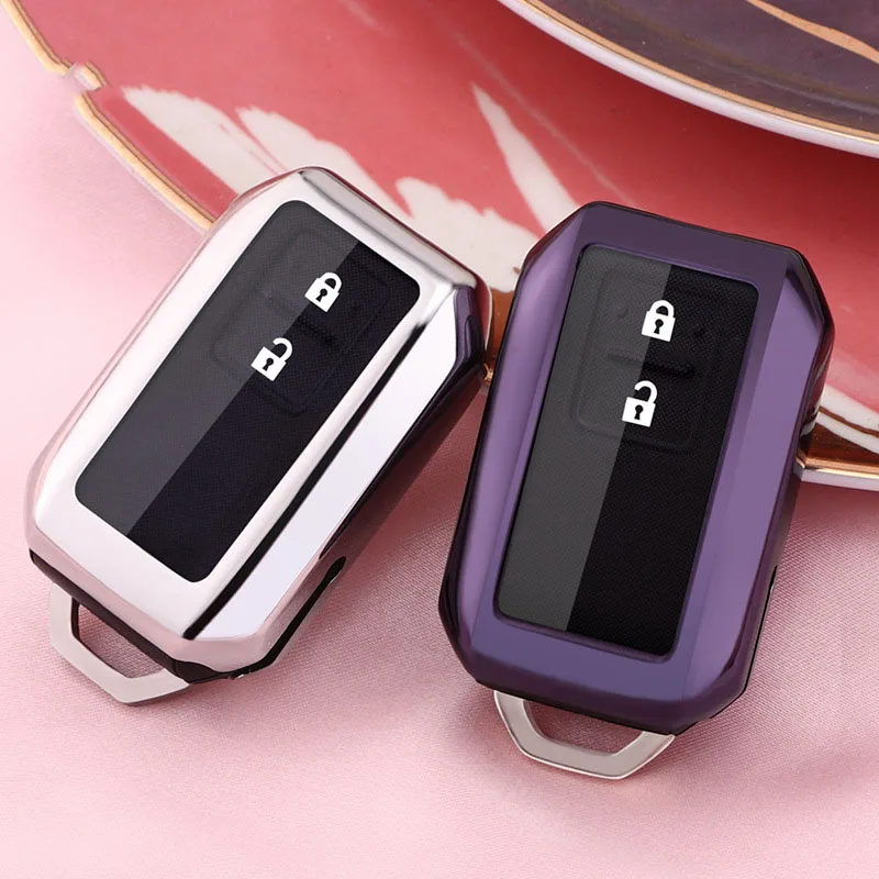 TPU car key cover case for suzuki new swift 2017 2019 2020 wagon R monopoly type 3c 2 button remote keyless holder protection