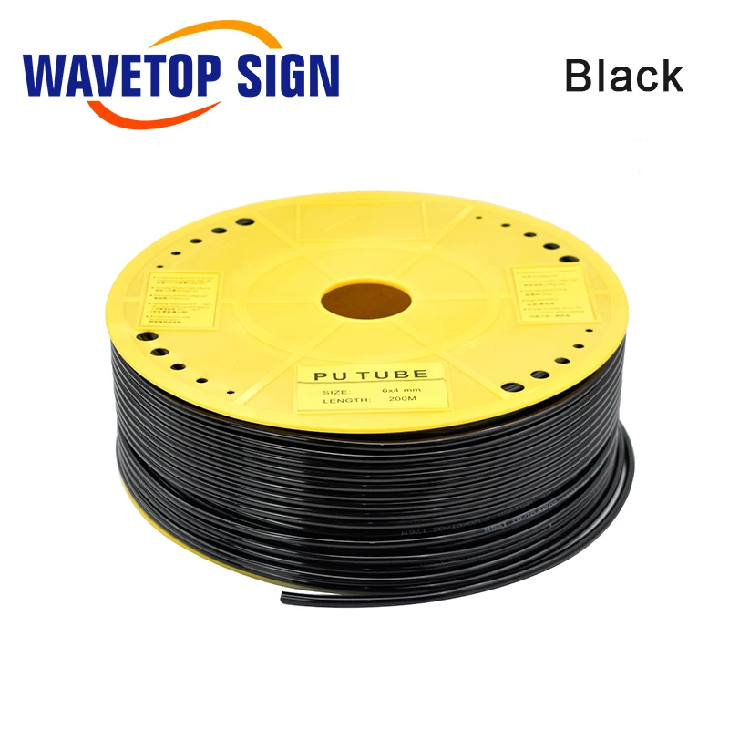 WaveTopSign Air Pipe Air Hose Outer Diameter 6mm 6x4mm PU Tube for Air Compressor CO2 Laser Engraving Cutting Machine