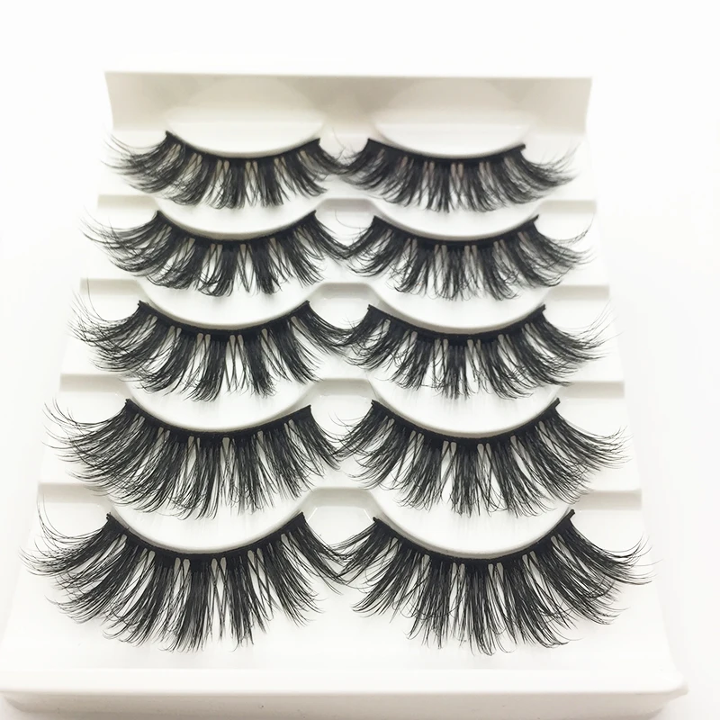 5 Pairs 3d mink hair false eyelashes natural Long Eye Lashes Wispy Makeup Extension Tools sexy mink eyelashes eye lashes cilios