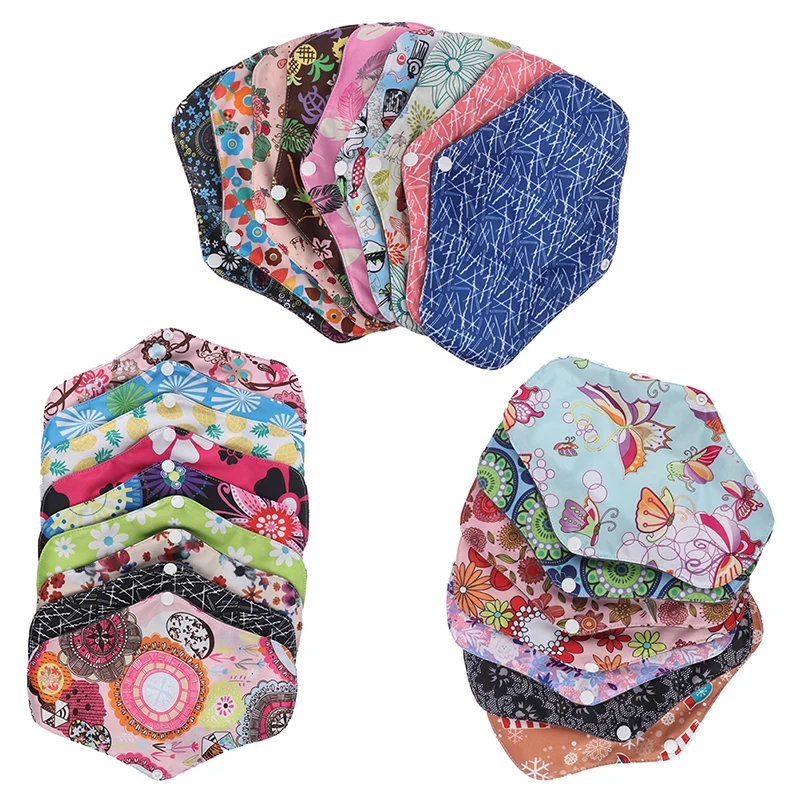 New 25.5x18cm Panty Liner Cloth Menstrual Pad Bamboo Charcoal Mama Sanitary Reusable Washable Napkins