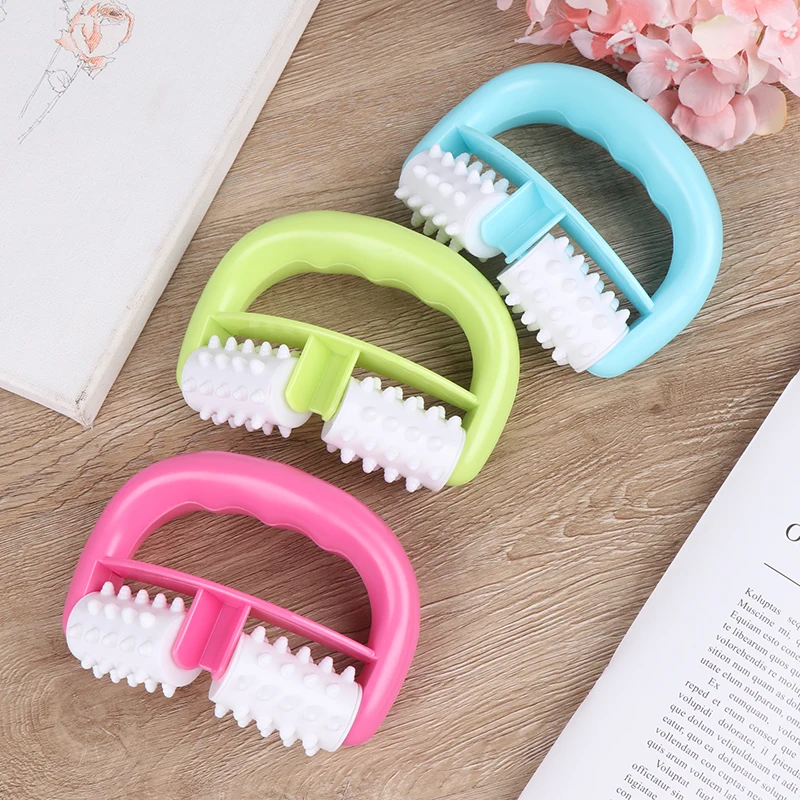 Massage Handle Cell Roller Massager Mini Wheel Ball Slimming Body Leg Foot Hand Neck Fat Cellulite Control Pain Relief Roller
