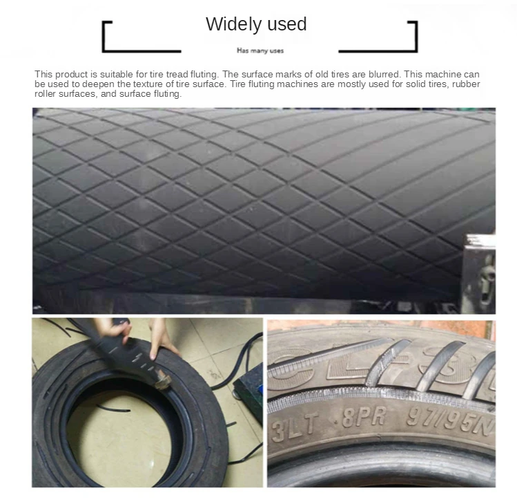 Rubber plate slotting machine rubber roller carving machine blade forklift tire carving carving knife tire carving machine