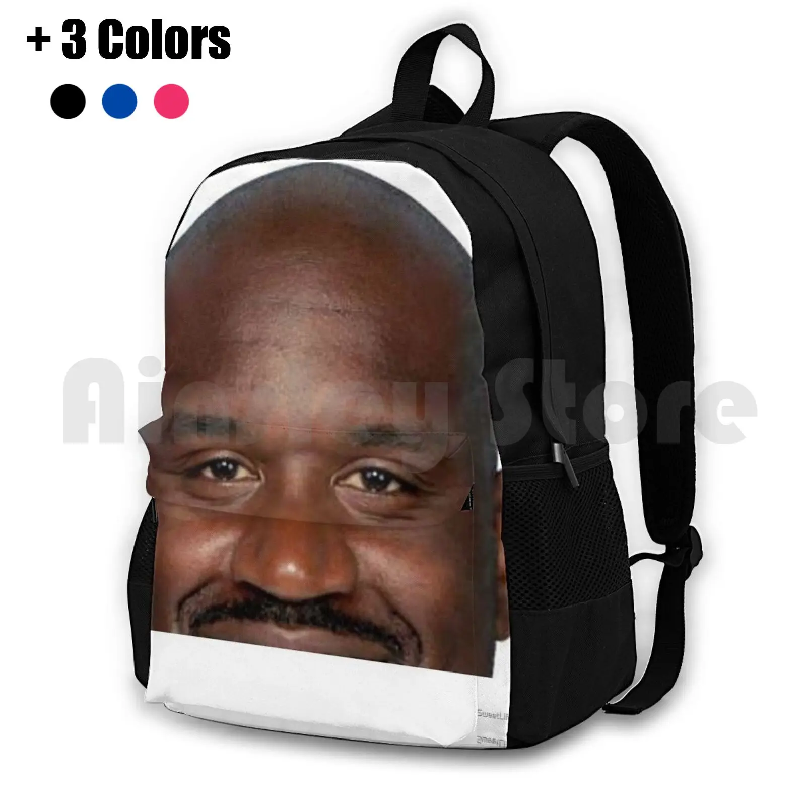 Mochila de caminhada ao ar livre Shaq Power para homens, equitação, escalada, bolsa de esportes, Shaquille Oneal, basquete, café, alto engraçado