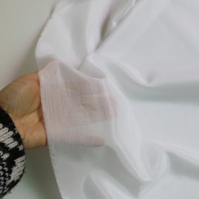 100cm*140cm Natural silk/cotton fabric off white silk material for dress lining