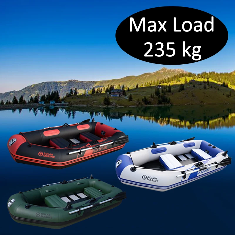 

Solarmarine PVC Inflatable Rowing Boat, 3 Person, 230cm, Kayak Canoe Drifting Raft, Dinghy, Hovercraft, Surfing Sailing Ship