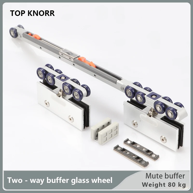 TOPKNORR Glass Door Damping Lifting Wheel Slow Lifting Wheel Frameless Glass Sliding Door Pulley Track Glass Lifting Wheel