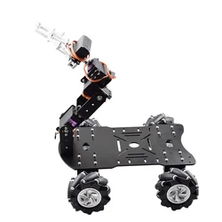 Mais barato móvel 80mm 4wd mecanum roda robô carro kit com 4dof robô braço com garra para arduino diy haste brinquedo peças