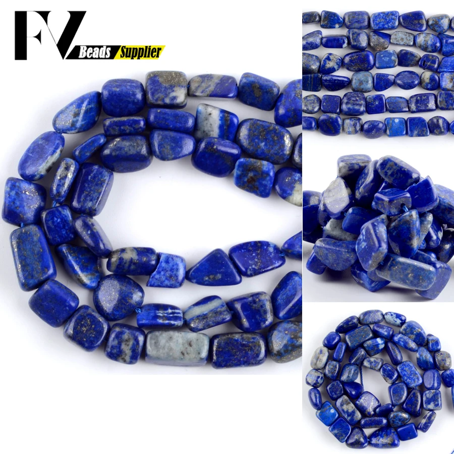 Natural Irregular Lapis Lazuli Stone Loose Beads 8-10mm Spacer Chips Beads For Jewelry Making DIY Bracelet Necklace Accessories