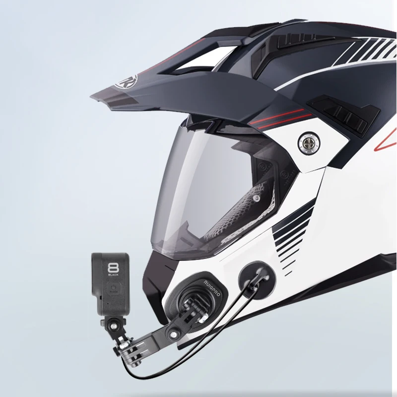 سبائك الألومنيوم تمديد الذراع خوذة جبل الذاتي صور جبل ل GoPro بطل ماكس 10 9 8 7 6 5 4for XiaoYi عمل كاميرا الملحقات