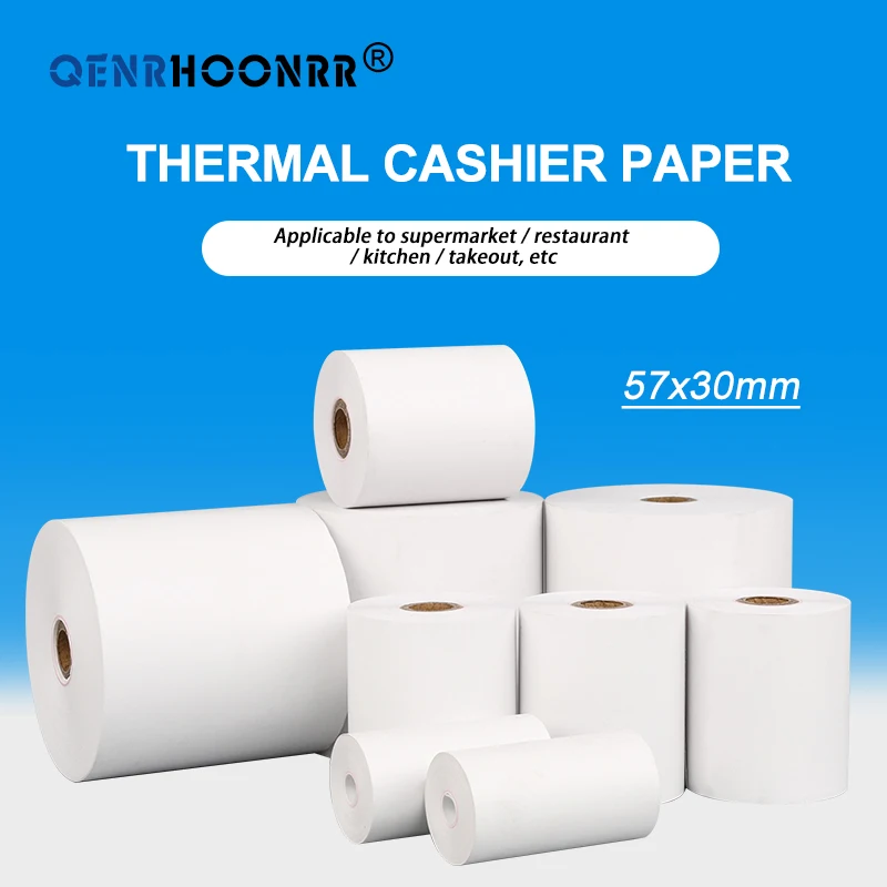 Thermal paper 57x30 mm POS printer 10 rolls mobile bluetooth Cash register paper Rolling papers pos hospitality