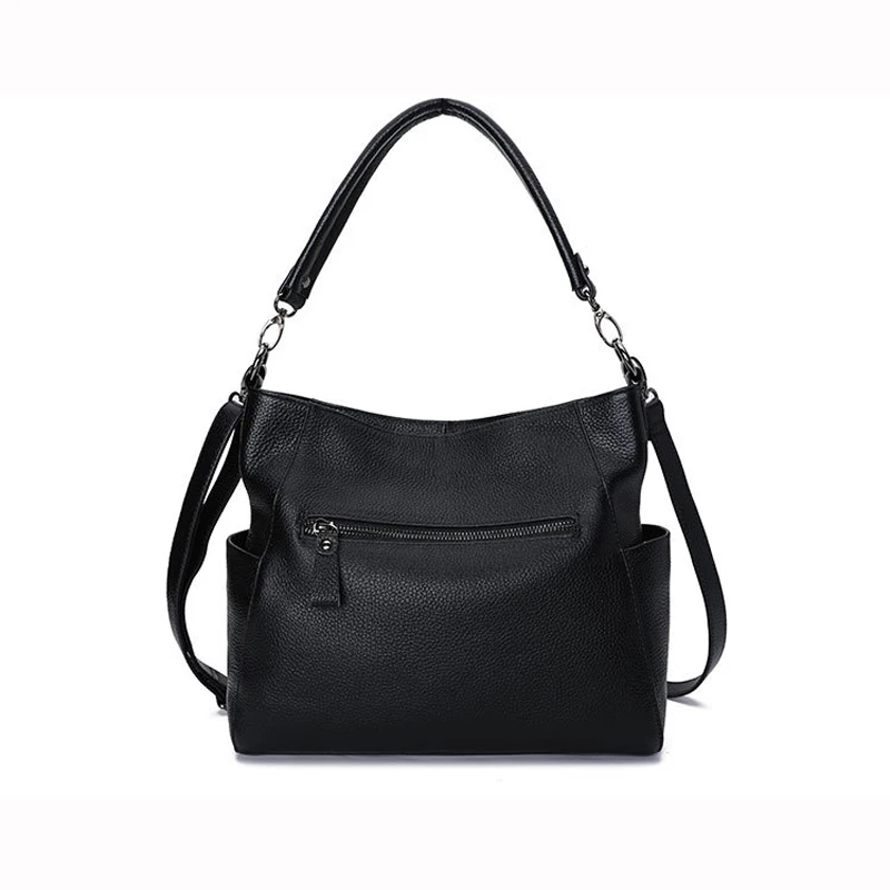 Hobo Bag, 100% Natural Cowhide, Women\'s Genuine Leather Shoulder Bag, Female Cross-body Bag, A590