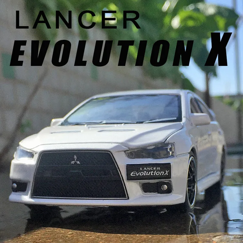 1:32 JDM Mitsubishis Lancer Evo X Alloy Simulation Car For Children Collection Diecast Model Car Sound and light Kids Gifts