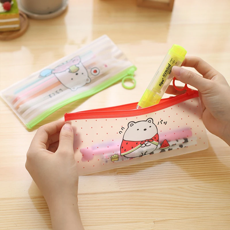DL Cute Rabbit PVC File Bag Document Bag File Folder Stationery Filing Production School Office Supply teaching equipment stati