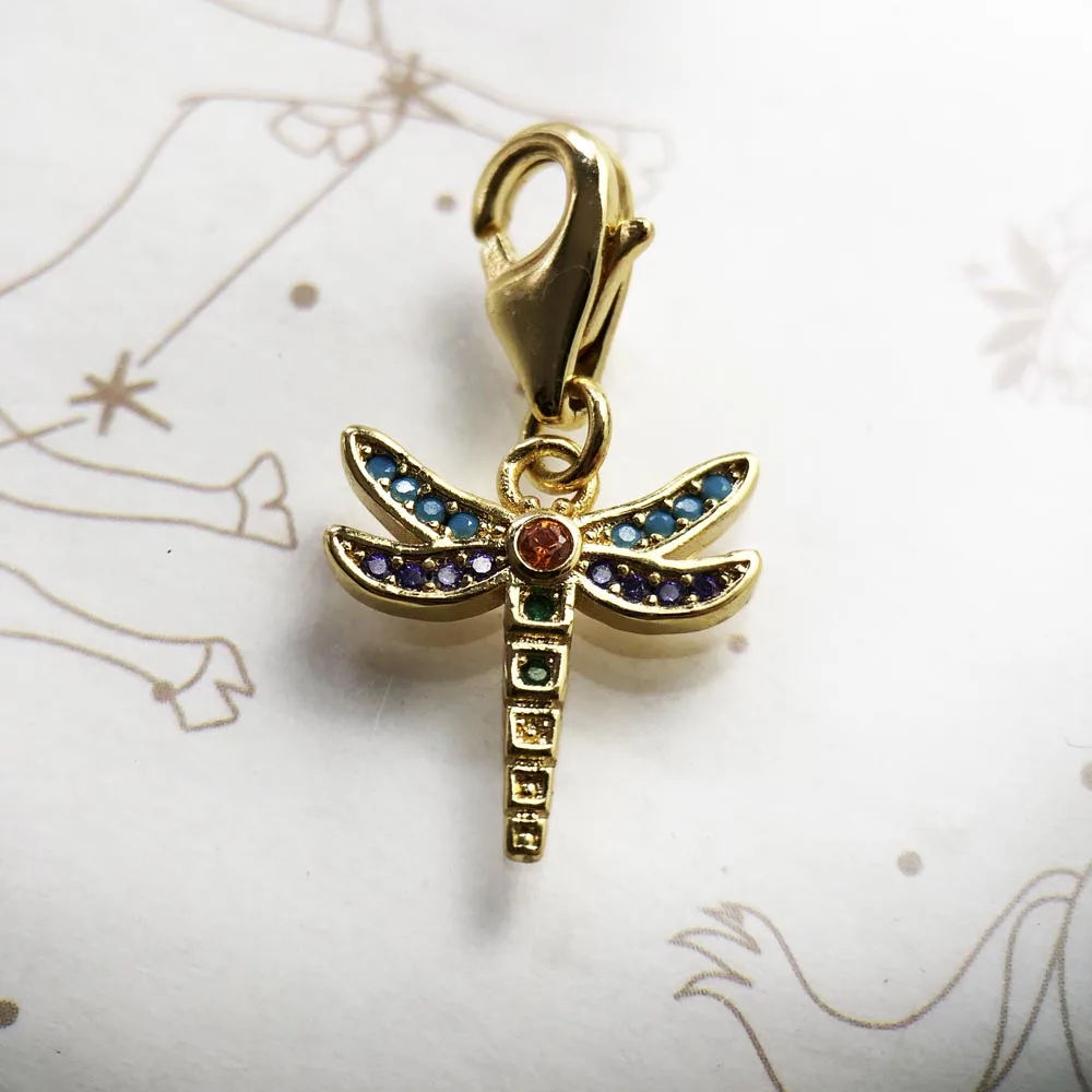 Dragonfly Charm Pendant Autumn Europe Style Journey Paradise Jewelry Bohemia Gift In 925 Sterling Silver