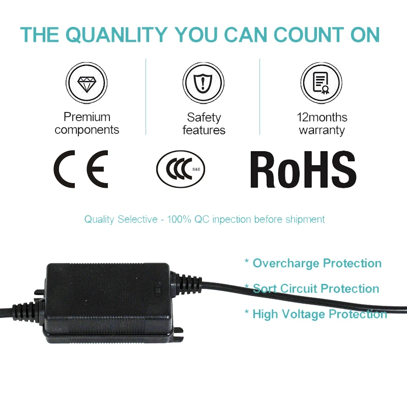 Coronwater Water Filter RO Booster Pump Transformer 1.5A/1.6A Input 100-240V, 50-60Hz, Output 24V