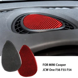 Pegatinas de salida de aire para salpicadero de coche, accesorios decorativos 3D para Interior de coche, pegatinas de fibra de carbono para MINI Cooper JCW F56 F55 F54