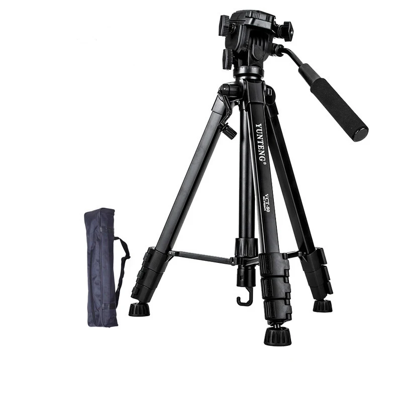 

YUNTENG VCT-80 VCT-80RM Professional telescopic tripod w/ Damping Head &Carrying Bag for SLR Camera Phone Video Holder