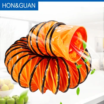5m Flexible PVC Air Duct Fan Ventilation Kitchen Toilet Hydroponic Extractor Fan Duct Hose Clip Ventilation Ventilation